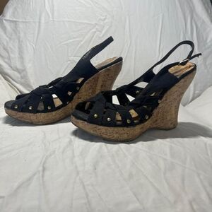Cork wedges by Le Chateau